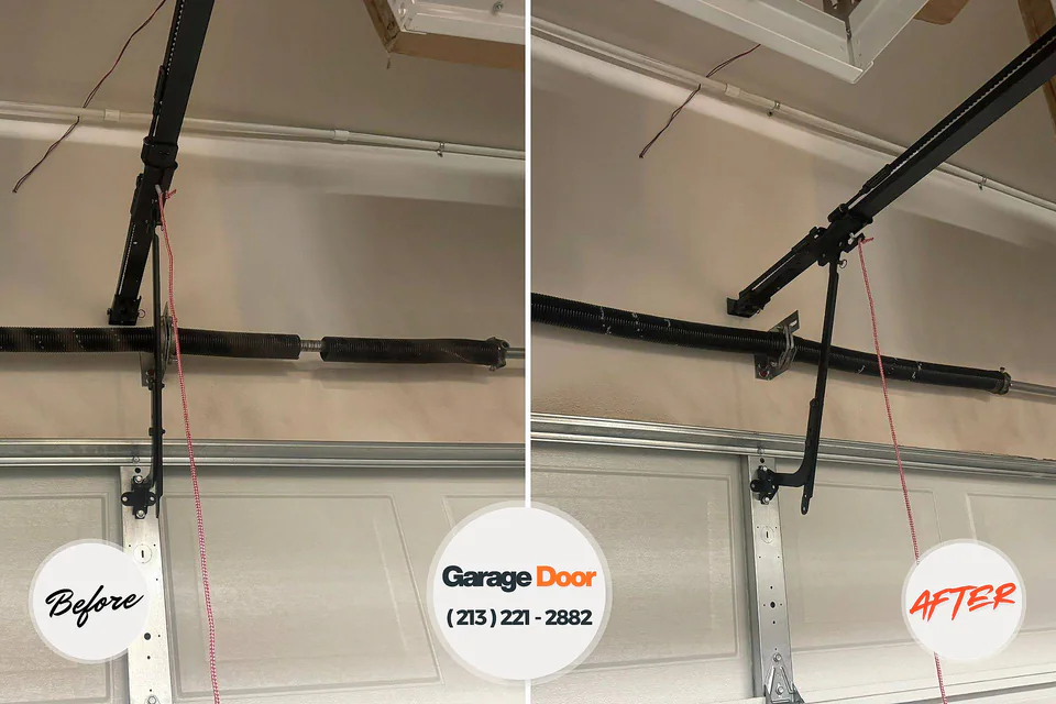 Before and after: garage door repair Hartington, NE